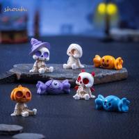 ราคา SHOUH 8 ชิ้น/เซ็ตฮาโลวีน Figurines,ฮาโลวีน Figurines ธีม Mini Figurines ชุด, DIY Miniature ขนาดฟักทอง Ghost Skull Design เรซิ่น Decor Figurines ฮาโลวีน Party (49864442805)