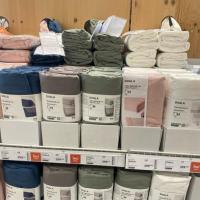 ราคา DVALA ผ้าปูที่นอนรัดมุม 150x200 ซม.( 5 ฟุต) by IKEA (10121856395)