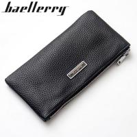 ราคา Baellerry กระเป๋าสตางค์ใบยาวหนังวัวแท้มีซิปสำหรับผู้ชาย (1492271909)