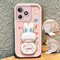 ราคา สําหรับRealme C53 c51 c51s NARZO N53 หมายเหตุ 50 5Gเคสโทรศัพท์Softcaseซิลิโคนกันกระแทกกระจกความงามพร้อมผู้ถือ 360° กระต่ายน่ารักหมุนได้ สีชมพู สําหรับเด็กผู้หญิง JTXCEZJ3 (46112616063)