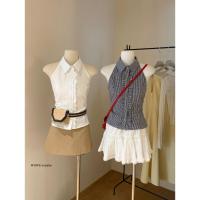 ราคา wgwe 3930 เสื้อแขนกุดคอปกแต่งระบายบสาปเสื้อ (43106040574)