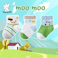 ราคา kiss.a.kid ถุงเท้าเด็กแฟชั่น ข้อสั้น : ลาย moo moo (20491429736)