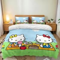 ราคา ชุดสามชิ้น ผ้าปูที่นอนผ้านวม Sanrio Hello Kitty Classic ผ้าปูที่นอนน่ารัก รวมปลอกผ้านวม 1 ใบ และปลอกหมอน 2 ใบ สนุกปิคนิคกับ Hello Kitty สบาย ปลอกผ้านวม Four Seasons Universal (50761991149)
