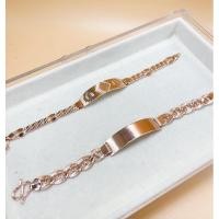 ราคา สร้อยข้อมือนาค2สลึง รอบข้อมือ18cm สินค้าพร้อมส่ง งานไม่ดำ(pink gold) (28029127428)