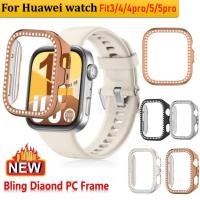 ราคา Bling Diamond PC กรอบสําหรับ Huawei Watch Fit 4 เคส Huawei Fit 4 Case Bumper เคส Huawei Watch fit 4 pro Case Protective Huawei Watch Fit 3 เคส Smart Watch เคส Huawei fit 4 เคส For เคส Huawei Watch Fit