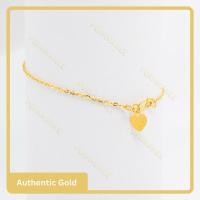 ราคา สร้อยข้อมือลายโซ่ตุ้งติ้งหัวใจ ทองแท้96.5% น้ำหนัก 1.0กรัม (28710484907)