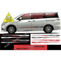 ราคา สติ๊กเกอร์ติดรถ Elgrand ใหม่ล่าสุด สติ๊กเกอร์ตัด ตัวข้างรถ nissan Elgrand (55211583603)