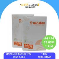 ราคา กระดาษ SINARLINE A4 / F4 75 GSM HVS – 1 รีม บรรจุ 500 แผ่น | กระดาษถ่ายเอกสารสีขาวพรีเมี่ยม (51550588493)