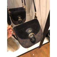 ราคา พร้อมส่ง แท้ % New Coach ใบใหญ่ KLEO SHOULDER BAG 23 IN SIGNATURE CANVAS (COACH C8515) GOLD/BROWN BLACK (16059766835)