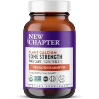 ราคา New Chapter Calcium - Bone Strength Organic Calcium with Magnesium, Vitamin D3+K2, 70+ Trace Minerals for Bone Health, Gluten Free, Easy to Swallow Slim Tablets - 120 Count DC0K (43532850647)