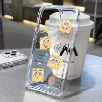 ราคา สําหรับ iphone 6 6s 7 8 PLUS X XS XR 11 12 13 14 15 MAX PRO Series ปกหลังการ์ตูน Spongebob เทียมอะคริลิคใส TPU เคสโทรศัพท์ (21072367278)