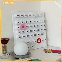 ราคา [gedonna] Retro Perpetual Desk Calendar Board Interactive Routines Calendar for Children Study Workstation Office Use (55565772269)