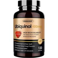 ราคา ZEBORA Ubiquinol CoQ10 400mg Softgels with Vitamin C & Vitamin E & Selenium, Max-Absorption, 4-in-1 สารต้านอนุมูลอิสระอันทรงพลัง, รองรับสุขภาพหัวใจและการผลิต,120 (53862861370)