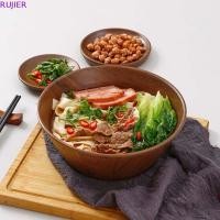 ราคา RUJIER ชามราเมนลายไม้, ชามข้าวเมลามีนญี่ปุ่น, ครัวเรือนลึกความจุขนาดใหญ่จําลองสลัดผสมอ่างล้างหน้าโรงแรม (46814571451)