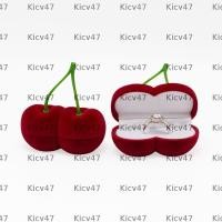 ราคา กล่องเก็บต่างหู KICV กล่องแหวนรูปเชอร์รี่สไตล์เชอร์รี่ ที่เก็บของ กล่องเครื่องประดับเชอร์รี่หรูหราหรูหราหรูหราหรูหราหรูหราหรูหราแหวนต่างหูป้องกัน (57614311543)