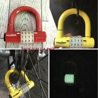 ราคา Schone 801 Luminous 4-Digit U Lock, TONYON Wire รหัสผ่านล็อค - สแตนเลส, ยืดหยุ่นเปลี่ยนรหัส (53211629472)