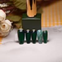 ราคา เล็บปลอมสีเจลแท้ 100% สีเขียวมรกตไซรัปพร้อมด้วยสีเขียวลูกแก้วหินอ่อนเบาๆ (21675929430)