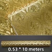 ราคา 3D Glitter Wallpaper ไวนิลเกรดดี ลายไทยสีทอง ขนาด53ซม ยาว10เมตร ติดผนังบ้าน (25137271321)