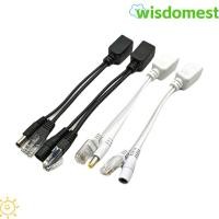 ราคา WISDOMEST 1 คู่สาย POE, 12V สีดํา/ขาว POE Splitter, อะแดปเตอร์สายไฟ Centralized POE อะแดปเตอร์การตรวจสอบ (56715364650)
