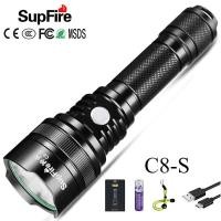 ราคา SupFire C8-S T6 R5 ไฟฉาย LED ความสว่างสูง พร้อมแบตเตอรี่และที่ชาร์จ (7610808162)