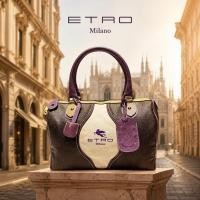 ราคา Etro (Etro Milano) กระเป๋าทรงบอสตัน (Boston/Barrel Bag) (42632999726)