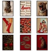 ราคา Red Lips Luxury Fashion Woman Pop Wall Art Poster Leopard Fashion Canvas Art Prints Jewelry Luxury Fashion Canvas Painting Decor (49665824961)