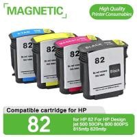 ราคา ใหม่ 4 สีเต็มหมึกเข้ากันได้ตลับหมึก lnk สำหรับ HP 82 สำหรับ HP Designjet 5 (25259128532)