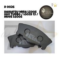 ราคา DAIHATSU MIRA L500S 660 TURBO / L502S 13 / MOVE L600S D0026 ผ้าเบรกหน้า (51565064244)