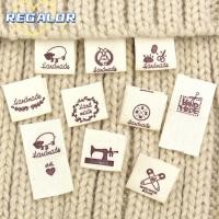 ราคา REGALOR0G 50PCS ผ้าป้ายเสื้อผ้ารูปหัวใจทอถักอุปกรณ์ตัดเย็บ|ป้ายติดเสื้อผ้า (42281513459)