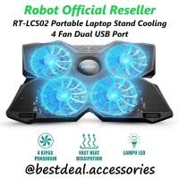 ราคา Robot RT-LCS02 Portable Laptop Cooling Stand 4 Fan Dual USB Port (42305736512)