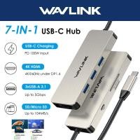 ราคา WAVLINK 7-in-1 USB C Hub มัลติฟังก์ชั่นแล็ปท็อป Dock 4K HDMI,100W PD ,3 x 5Gbps USB3.1, Card Reader สําหรับ MacBook Pro/Air, iPad Pro, Lenovo,Asus (28135256093)