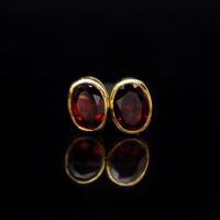 ราคา ต่างหูพลอยโกเมนจันทบุรี (Garnet) เรือนเงินแท้92.5% พลอยสีแดงอมน้ำตาล เนื้อใส พลอยแท้บ่อจันทบุรี (43801198442)