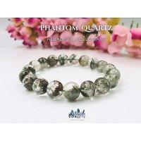 ราคา ♞,♘สร้อยข้อมือหินธรรมชาติแท้ หินโป่งข่าม (Phantom Quartz) JR GEMS Collection (55957958629)