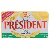 ราคา [สินค้าส่งด่วน] เพรสซิเด้นท์ เนยสด ชนิดเค็ม 200 กรัม PRESEDENT FRESH BUTTER SALTED 200 G (50862059802)