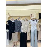 ราคา เสื้อแขนล้ำ แต่งเว้าวงกลมที่ช่วงเอว ชายเสื้อผ่าหน้า แขนแต่งสีทูโทน (23772363782)
