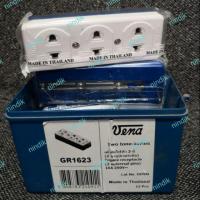 ราคา เต้ารับไฟฟ้า 3ที่ 2ขายูนิเวอร์แซล​ 16A 250V~ (1899640342)