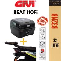 ราคา HONDA BEAT 110 Fi BEAT110 FUEL INJECTION GIVI SR SPECIAL MONORCK MONO RACK J BOX TAPAK KOTAK TOP CASE B32N E250N B33NM (44383106617)