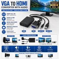 ราคา VGA เป็น HDMI 1080P 60Hz อะแดปเตอร์แปลง 3.5 มม.Micro USB Power VGA ชายกับ HDMI หญิง Converter 1920x1080 Full HD Monitor ทีวีโปรเจคเตอร์แล็ปท็อป PC Plug Play 14 ซม.สาย (52965574504)