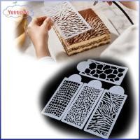 ราคา YVETTPH 4PCS เค้กลายฉลุ, Zebra เสือดาวพิมพ์แบนสี่เหลี่ยมผืนผ้า Fondant Stencils, Professional Openwork Cutouts PVC Baking เค้กลายฉลุวันเกิดงานปาร์ตี้ (50265557244)