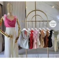 ราคา เสื้อขนนกฟรุ้งฟริ้ง ขนเฟอร์สายฝอ ทรงคอทิ้งตัว ผ้าบิงชู (16260073338)