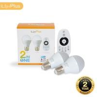 ราคา [ส่งไว ใช้นาน มอก.] iLightPlus หลอดไฟ LED รุ่น 2in1 (6W) 2 หลอดพร้อมรีโมท 1 ตัว (2435419239)