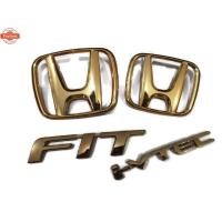 ราคา 4PCS Honda JAZZ/FIT ivtec 2008-2013 GE8 gold Car Logo Emblem สวยงามโดนใจ (48150194069)
