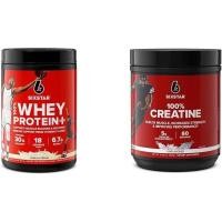 ราคา Six Star Whey Protein Plus & Creatine Monohydrate Powder Bundle | Vanilla Whey Protein Isolate 1.8 ปอนด์ & Creatine รส 60 เสิร์ฟ (55015103144)