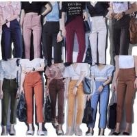 ราคา กางเกงผ้าโรเชฟ ตีเกล็ดหน้า 8 ส่วน ซิปหน้า ผ้าดีเว่ออ (7933592405)