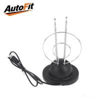 ราคา AutoFit 1PC Indoor Loop เสาอากาศกระต่าย Analog สัญญาณดิจิตอลเสาอากาศ Universal VHF/UHF/HDTV (49563845311)