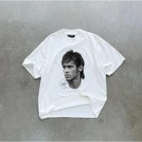 ราคา HOT!!! Star Neymar signature print ฤดูร้อนใหม่คอกลมแขนสั้นผ้าฝ้าย 100 % ระบายอากาศได้ดี (S-5XL) Neymar!! (28362614985)