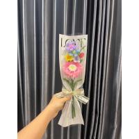 ราคา ช่อดอกไม้ ลวดกำมะหยี่ ของขวัญ สีพาสเทล (29361699385)