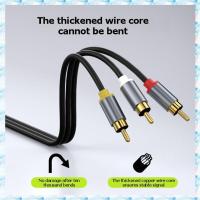 ราคา [R QMU] สาย 3Rca ถึง 3Rca สายสเตอริโอ Aux Cable Jack 2M (47015259386)