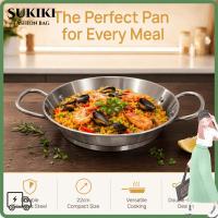 ราคา SUKIKI กระทะสแตนเลส, กระทะ Paella ทองเงินจับคู่, หม้อแห้งแผ่นเหล็ก 22 ซม.สไตล์ญี่ปุ่น‌ หม้อข้าวอาหารทะเล ขนมปิคนิค (24198407755)