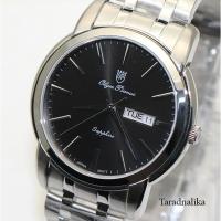 ราคา นาฬิกา Olym pianus Gent sapphire quartz 5688M-616 ตัวเรือนเงิน หน้าปัดดำ (41611191756)